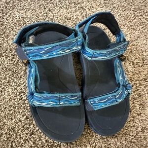 Blue kids teva Patterned Sandals